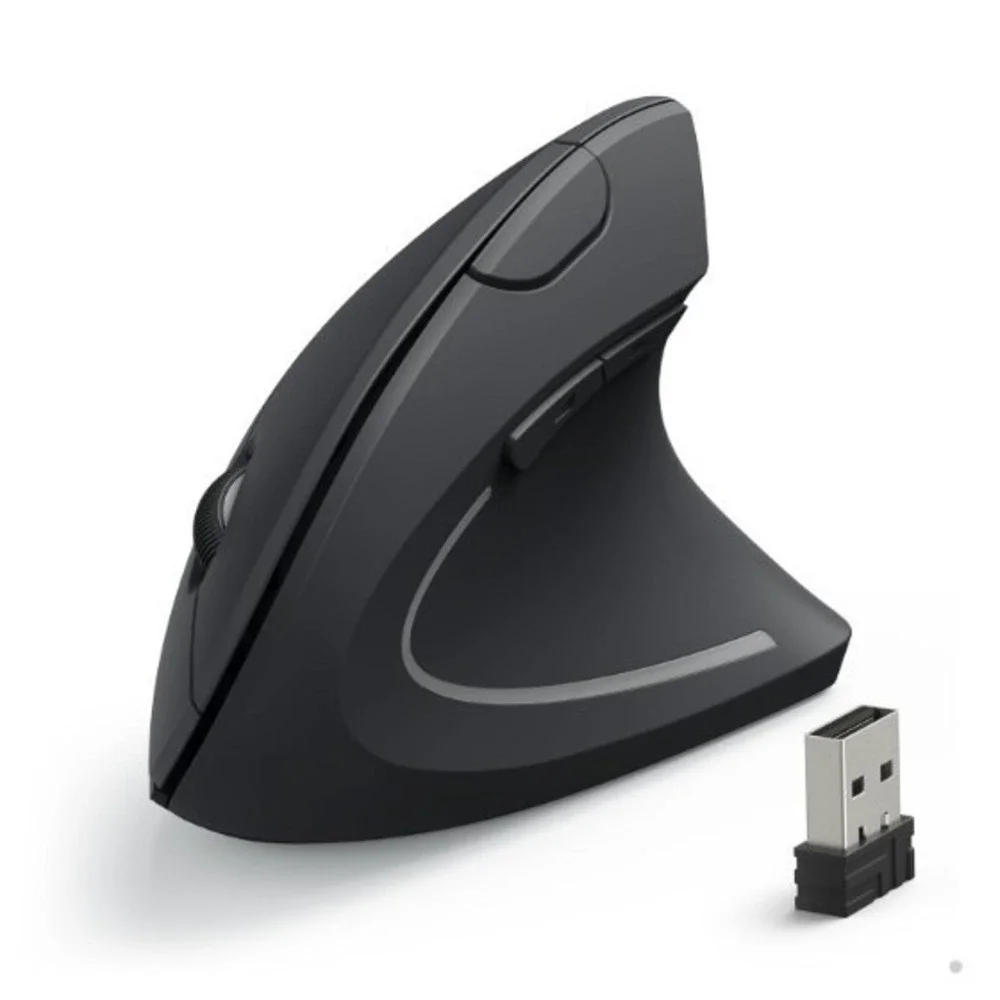 Anker Wireless Vertical Ergonomic Mouse 2.4G Optical 1600 DPI Black New